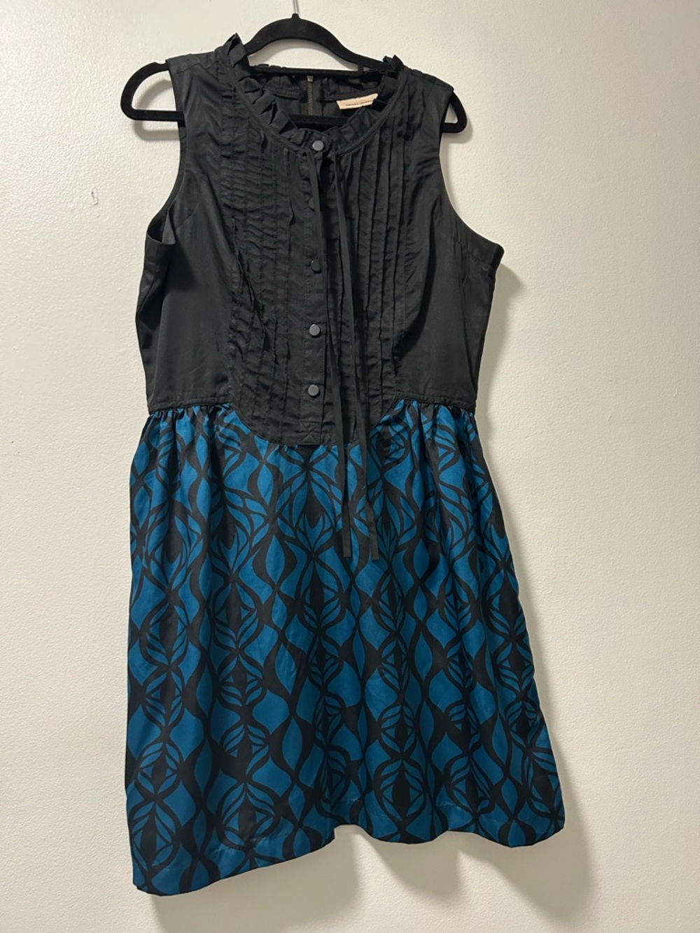 DKNY Black Lined dress with Branded Neck Label